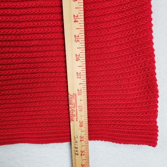 Calvin Klein Dress Women Medium Red Knit Long Sleeve Tunic Sweater Knit Mini NEW - Picture 7 of 12